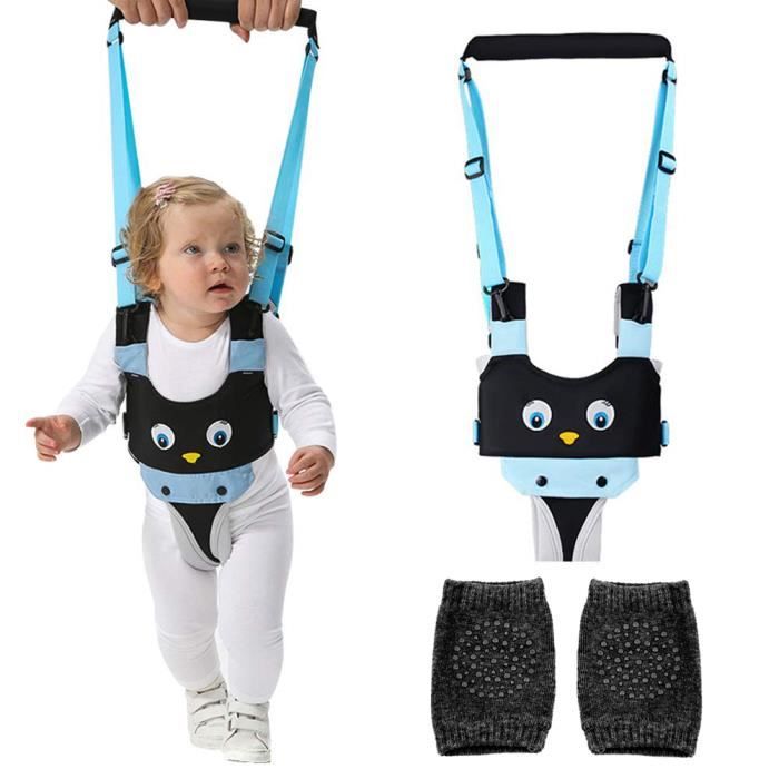 BUDDE Harnais de marche pour bébé, support sûr, assistant de laisse pour  tout-petit, aide à la marche, harnais de marche de sécurité respirant pour  tout-petit, réglable (bleu)