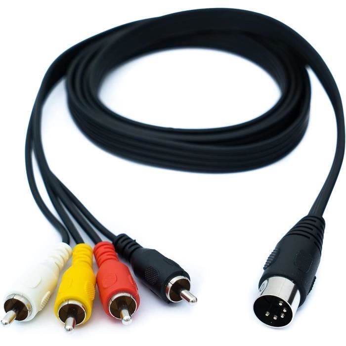 Câble DIN 5 Broches Mâle Vers Femelle - Longueur 3 M - Pour Connexion D'instruments MIDI (claviers, Synthés) - Flexible Et Durable