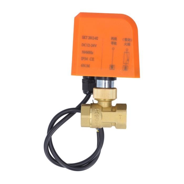 Vanne à Bille électrique En Laiton 2 Voies DN15/20/25 - Pour Systèmes De Chauffage, Climatisation, Eau - 4