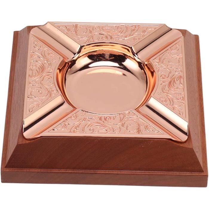 Cendrier De Voyage Pour Cigares/cigarettes En Métal - 12x6,8x2,5 Cm, Avec Repose-cigare