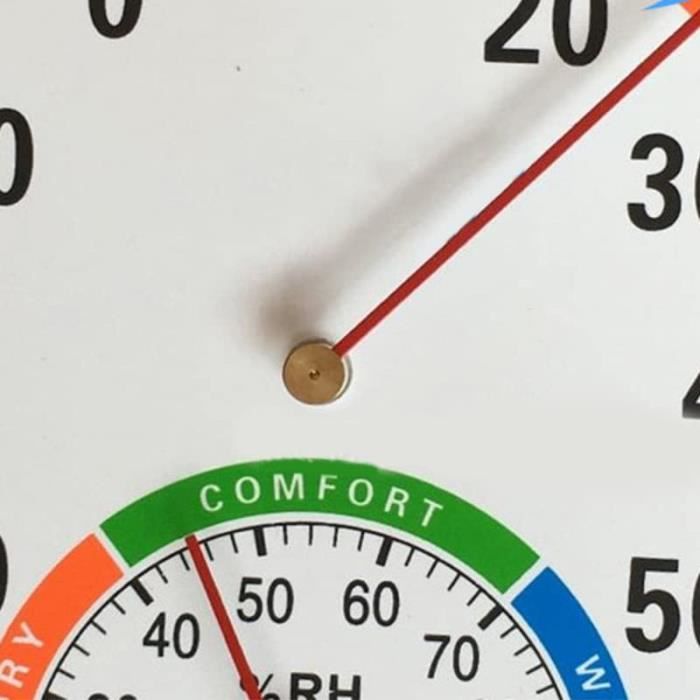 Thermomètre-hygromètre Analogique Voiture/maison - Rond, Métallique, Moniteur Température Et Humidité, Décoration