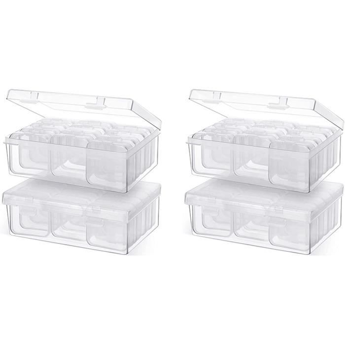 Rangement Plastique Hanlintk Lot De 30 Petites Boîtes De Rangement En Plastique Transparent Pour Perles - Pour La Fabrication De Bijoux Boite Rangement Transparente