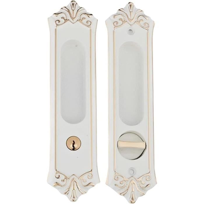 Poignée de porte intérieure en laiton patiné sur plaque Clé L entraxe 195 mm, DURANCE | Ouvre et Déco Poignée de porte intérieure en laiton patiné sur plaque Clé L entraxe 195 mm, DURANCE | Ouvre et Déco