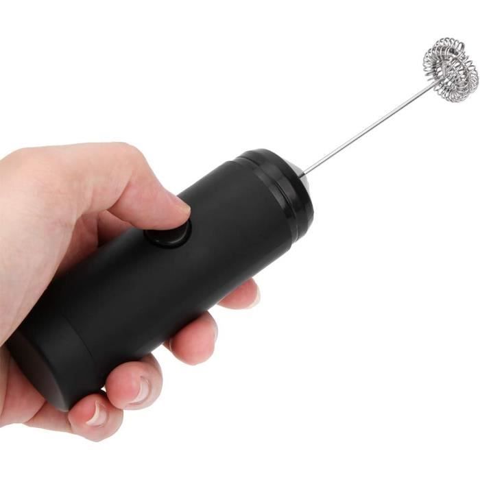 Mousseur à Lait électrique Portable – Pour Cappuccino, Latte, Chocolat Chaud, Avec 3 Têtes De Fouet