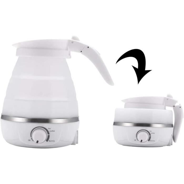 Bouilloire Pliable 0,6L En Silicone 750W,Acier Inoxydable,Design Compact Pour Camping,Voyage