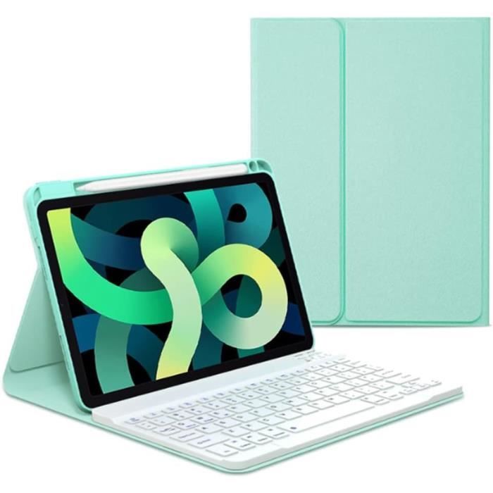 Coque Clavier Pour Ipad 10.2, Ipad 9Eme 8Eme 7Eme Generation 2021 2020 2019 Ipad Air 3 2019