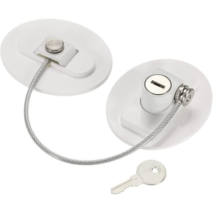 Lot De 6 Limiteurs De Porte Fenêtre ESynic - Verrous Sécurité Enfants Avec Clés Pour Placards Et Réfrigérateur