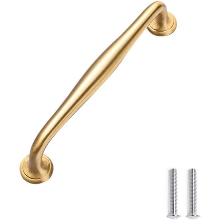 Poignée De Porte 110 140 180 Meubles 240mm Meubles Cuivre Bibliothèque Shoecase Poignée Armoire Armoire Armoire Armoire Poignées Poignées Tirez Retro Heurtoirs (Color : 140mm Brass