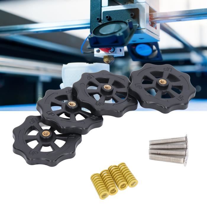 Kit De Nivellement Manuel Pour Imprimante 3D - 4 écrous, 4 Ressorts, 4 Vis M4x40mm - Pour Ender 3, CR-10, Etc. - 3
