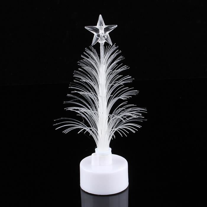 DUO Sapin de Noël, 10cm Fibre Optique Arbre de Noël Arbre de Noël Artificiel avec LED NOUVEAU