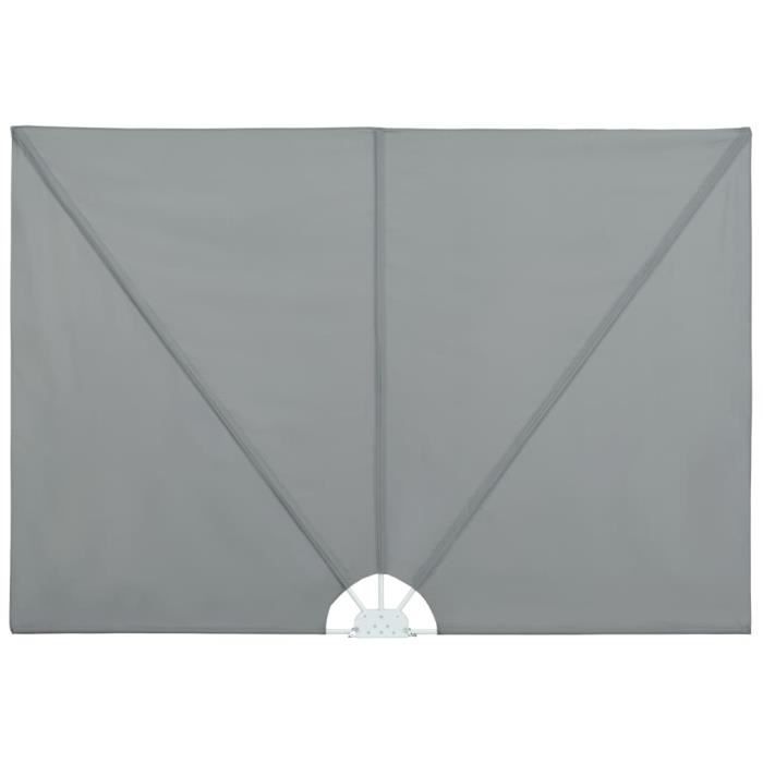 vidaXL Auvent latéral pliable de terrasse Gris 240 x 160 cm