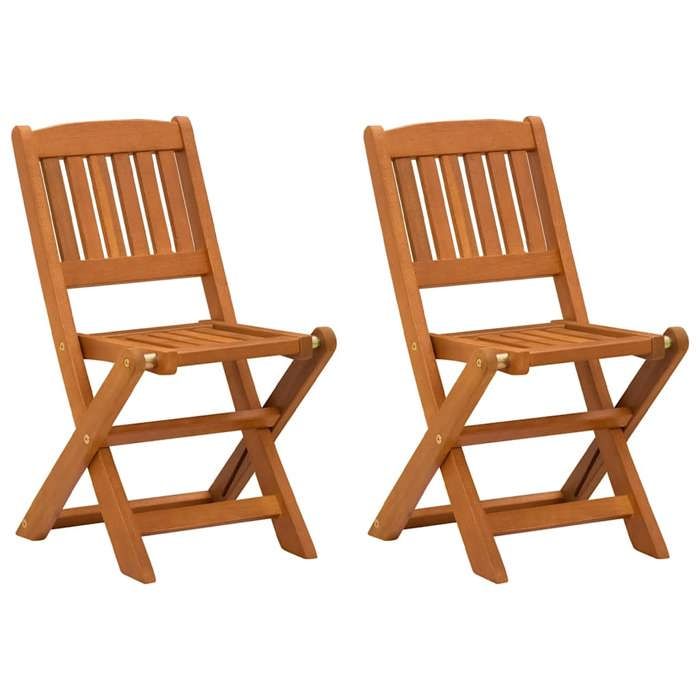 vidaXL Chaises pour enfants Lot de 2 Bois d'eucalyptus - vue 2
