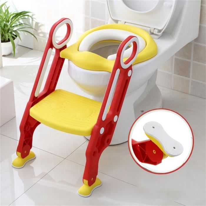 Siege De Toilette Bebe Enfant Reducteur Wc Echelle Chaise Step Pot Educatif Rouge Jaune Vinteky Cdiscount Puericulture Eveil Bebe