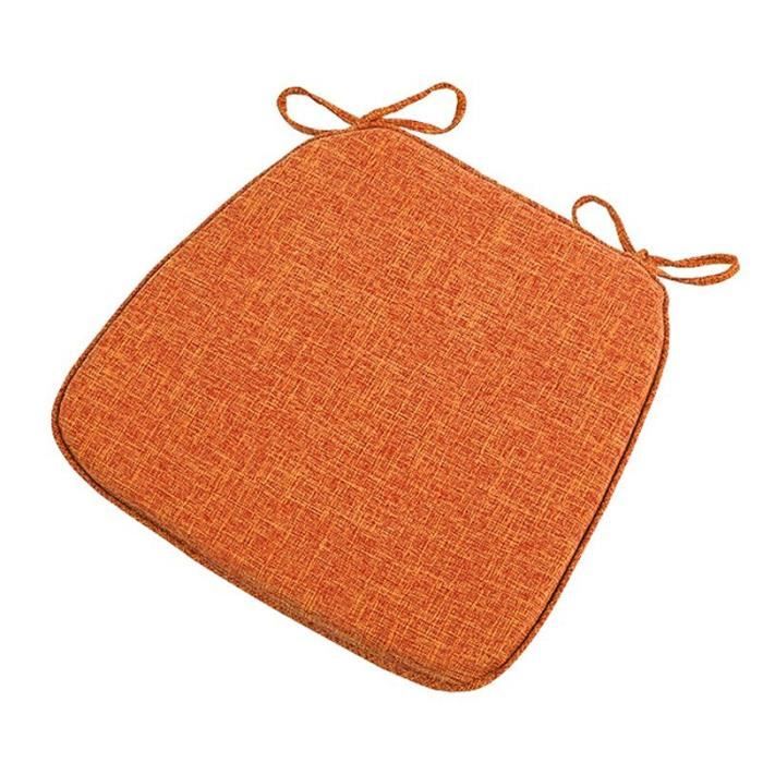 Lot 6 Galettes De Chaise Avec Attaches - Coussin Cuisine Lavable 36x38x4 Cm