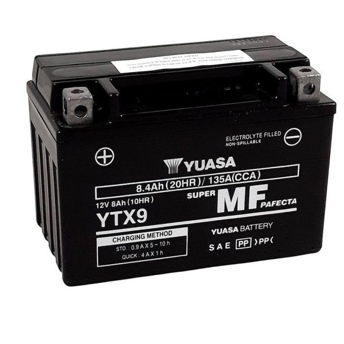 Batterie YTX9 SLA AGM - Sans Entretien - Prête à lemploi.