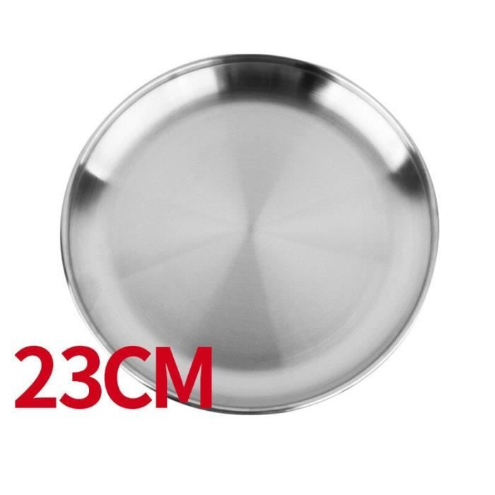 2 Assiettes Bébé En Acier Inoxydable 304 Avec Ventouse | 23 Cm, 3 Compartiments | Pour Sevrage, Repas - 4
