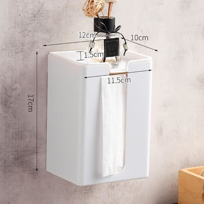 Boîte à Mouchoirs Murale Tnfeeon – Gain De Place, Design Argenté Transparent – Pour Salon, Salle De Bain, Bureau