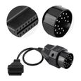 Ashata câble adaptateur OBD2 Câble de Scanner de connecteur adaptateur OBD2 20 broches à 16 broches pour BMW E36 E38 E39 E46 E53-1