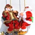 Échelle de Noël Santa Claus Éliminer Grimpant Figurine Ornement Accrocher Décoration Cadeau-1