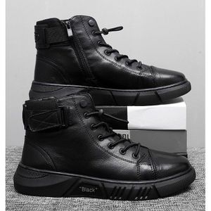Bottines Classiques Homme Wealsex - Cuir PU - Fermeture Éclair Latérale - Style Rétro