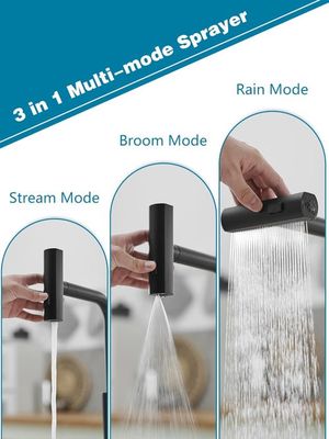 Robinet Cuisine LOVHAUS Robinet De Cuisine Basse Pression Extensible Avec Douchette Robinet Basse Pression Rotatif A 360 Pour Cuisine Avec 3 Raccords Pour Chaudiere 95636465 Robinet Cuisine Avec Douchette