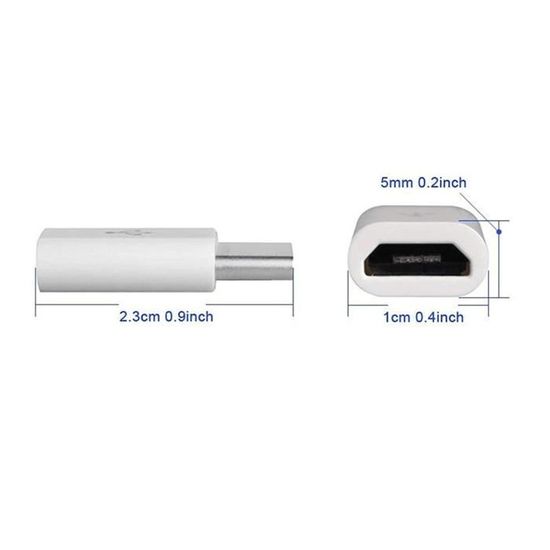 Convertisseur de connecteur adaptateur USB Type C mâle vers foudre femelle  pour iPhone iPad Samsung LG Google téléphones Android 