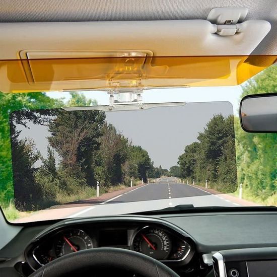 Shop-story - visor : pare soleil de voiture 2-en-1 anti-éblouissements anti-reflets  de jour comme de nuit - Accessoire sports motorisés - Achat & prix