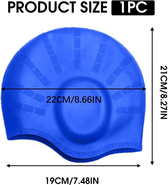 La couleur rouge Bonnet de natation 3D étanche en Silicone pour hommes