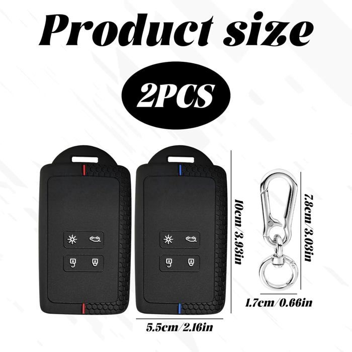 Coque De Protection Pour Carte Clé Renault - Lot De 2, TPU/silicone, Compatible Clio, Megane, Captur, Kadjar, Etc.