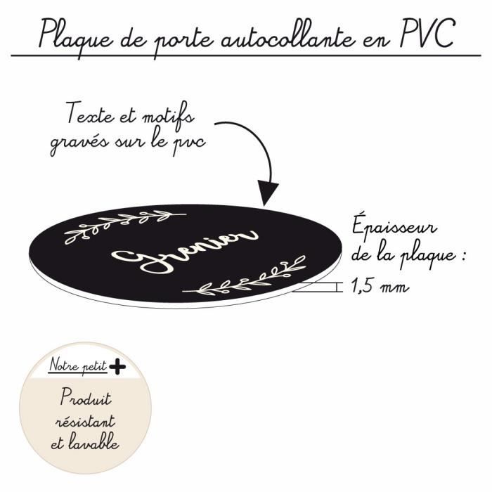 Plaque De Porte Niveau 3, Bambou, Gamme Woody - Direct Signalétique