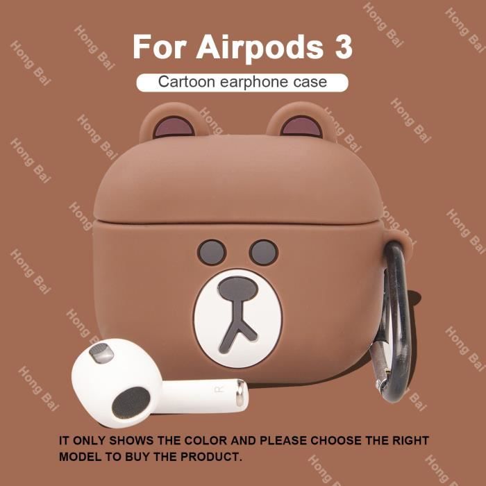 For New Airpods 3 - Nouveau boîtier Airpods en Silicone, mignon et souple  pour écouteurs Apple Airpods boîte - Cdiscount TV Son Photo