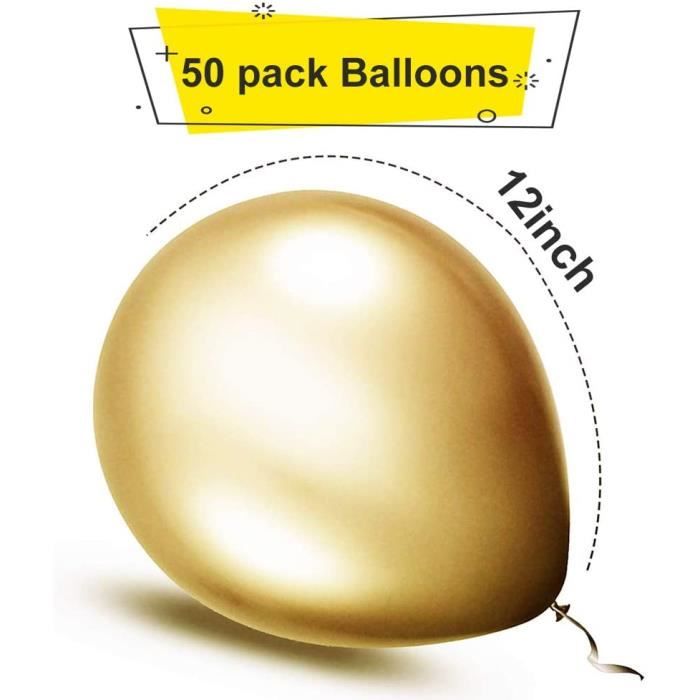 Ballons Dorés 50 Pièces - Décoration Anniversaire Fête BZE00199