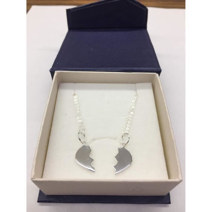 Collier Cœur En Améthyste Naturelle - Chaîne Argent 925 45cm, Cadeau Femme Par La Petite Ladybird