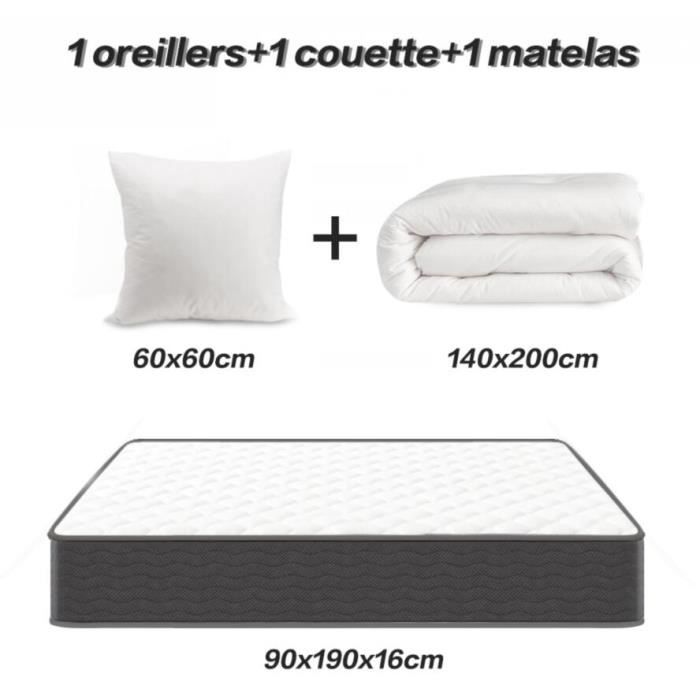 Couette Et Oreiller Enfant Baby Comfort 150x120 Cm - Hypoallergénique Et Respirant