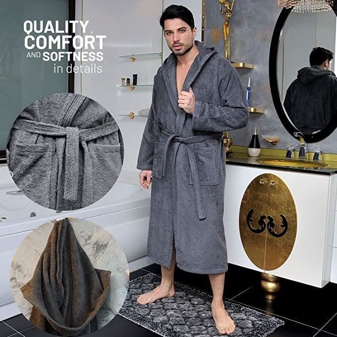 Leyf peignoir de bain homme et gar ons Taille XL 100 coton