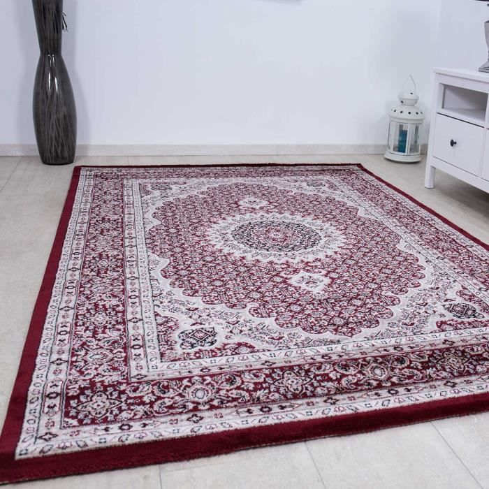 Tapis oriental multicolore tons rouges lavable 120x170 cm