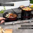 TZS First Austria Plaque de cuisson double en céramique - 2800W - Table de cuisson portable, infrarouge, Noir-2