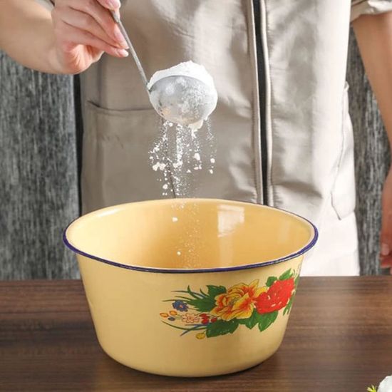 Lot De 4 Bols En Émail Rétro - 19 Cm - Vert - Pour Cuisine Et Décoration - 5