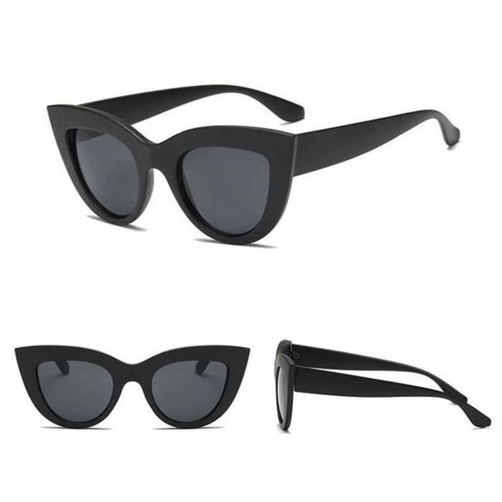 Lunette De Soleil Femme Cat Eye Yeux De Chat Noir Noir Achat Vente Lunettes De Soleil Femme Adulte Noir Cdiscount