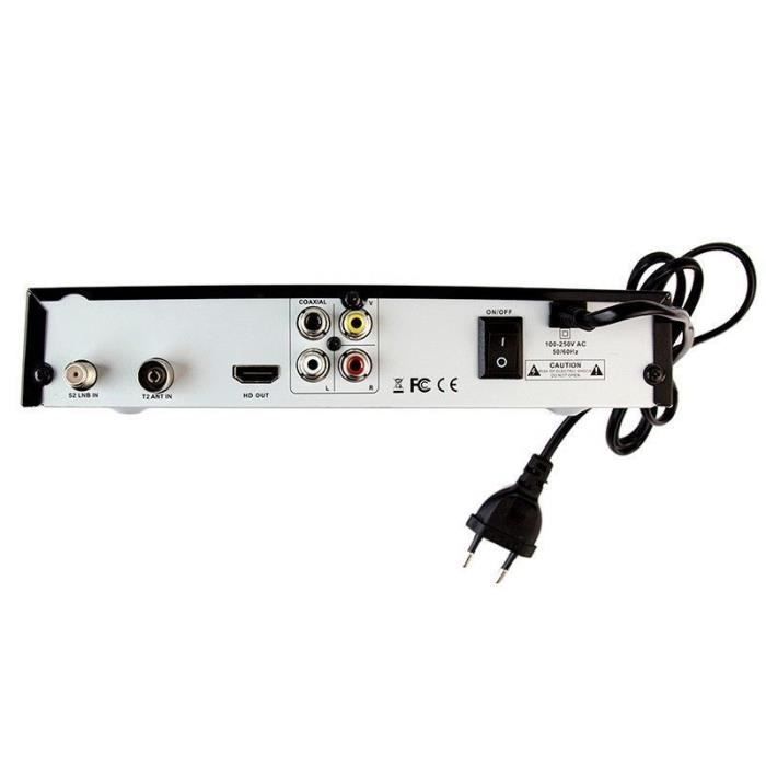 Récepteur décodeur intelligent TV numérique DVB-T2 + DVB-S2 1080P avec décodeur MPEG4 Prise européenne