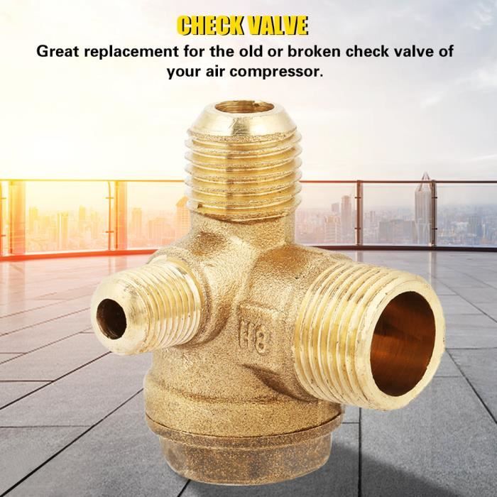 Clapet Anti-Retour Pneumatique En Laiton - 1 Pouce ? - Pour Air, Eau, Huile, Gaz - Neuf