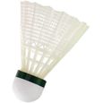 6 pcs volants de badminton sport volants en plastique stable durable formation sportive balles de badminton (blanc)-3