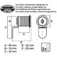 Serrure Barillet Batteuse 18x20mm + 2 Clés pour Boîte aux Lettres Casier Armoire Etc-3