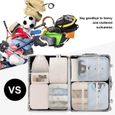 Organiseurs de Bagage pour Voyage, Rangement Valise Lot de 8, Packing Cubes Organiseur-3