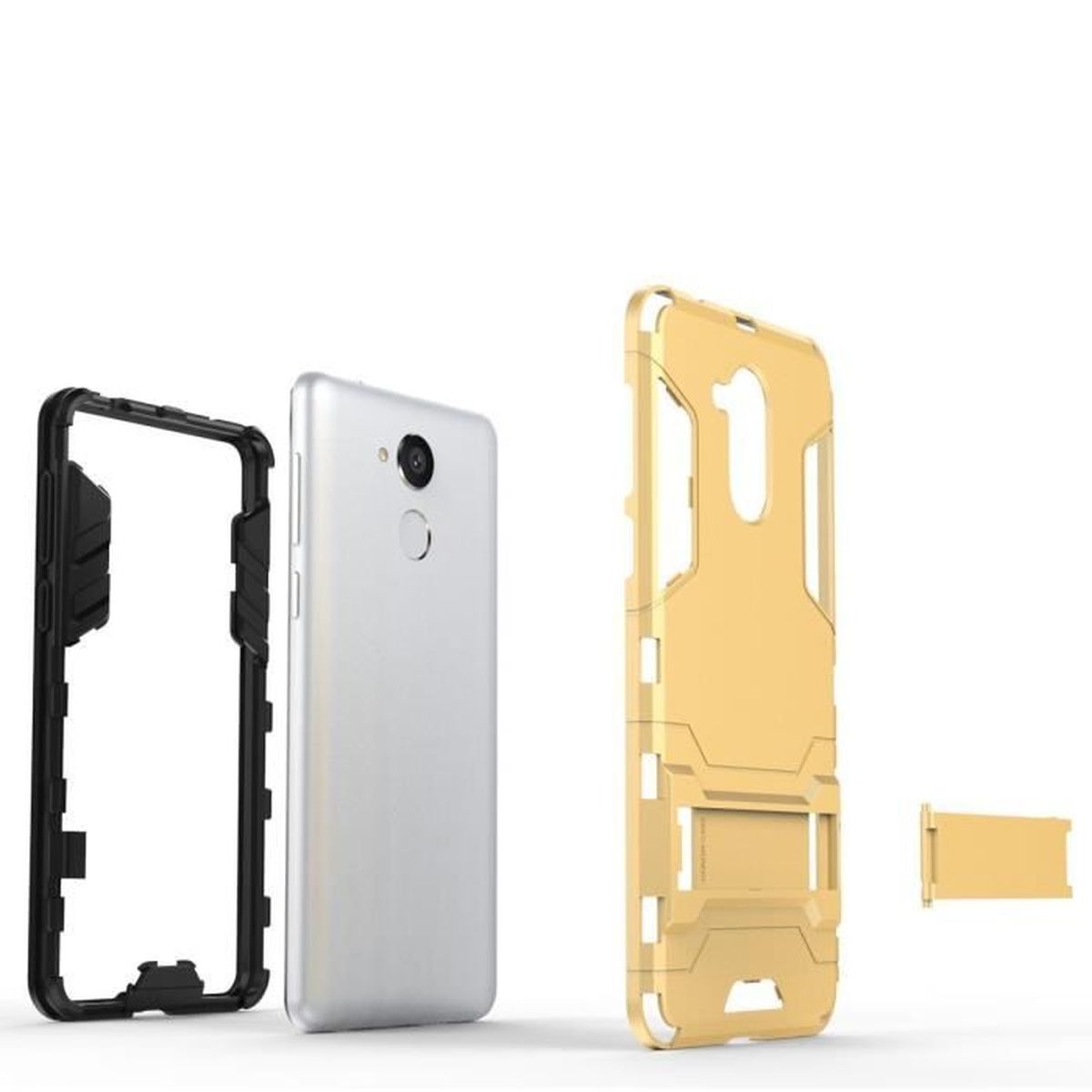 transparent,bleu Huawei Honor 9 coque,SMTR Double Couche Cover Antichoc Case R/ésistant aux chocs Goutte /à l/épreuve Cas de T/él/éphone Portable Avec B/équille Etui Housse pour Huawei Honor 9 smartphone