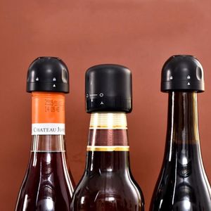Lot de 4 bouchons bouchon bouteille vin réutilisables pour bouteille de vin, champagne, prosecco, bière, spiritueux - La cave