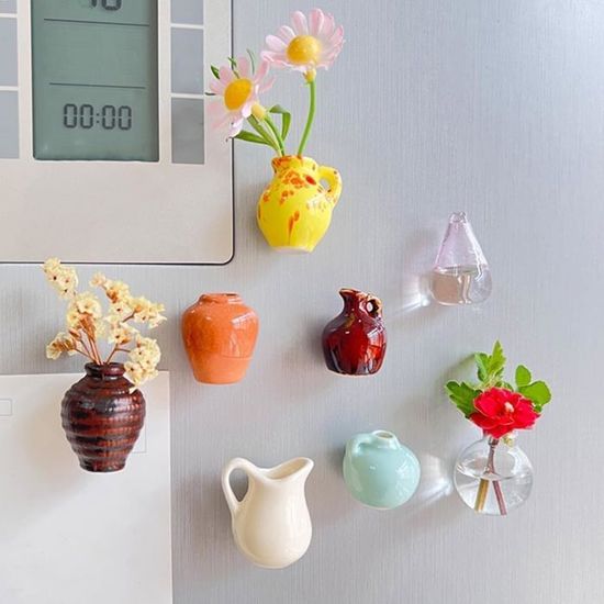 Aimants Frigo 3D En Forme De Fleurs Marguerite - Lot De 10 Multicolores