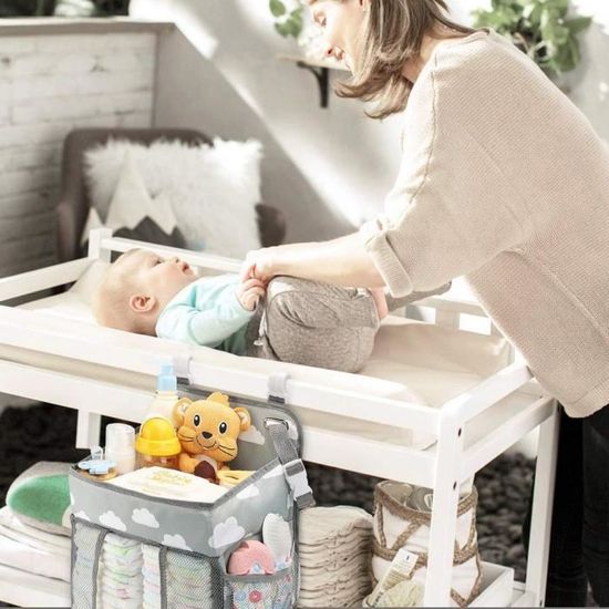 Rangement A Couches Suspendu Pour Lit De Bebe Table A Langer Voiture Sac De Rangement Multifonction Pour Sortie D Air Cdiscount Maison