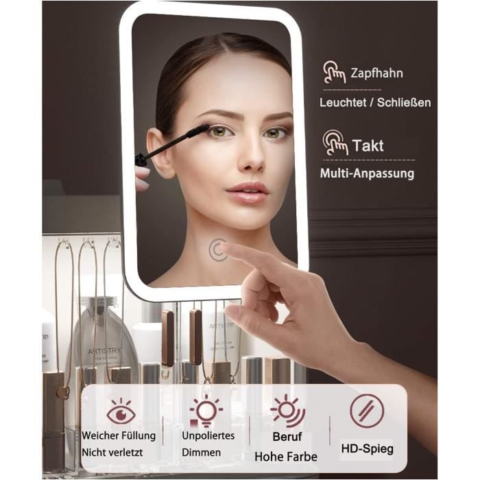 Trousse Maquillage Avec Miroir Et Lumière, Trousse De Maquillage