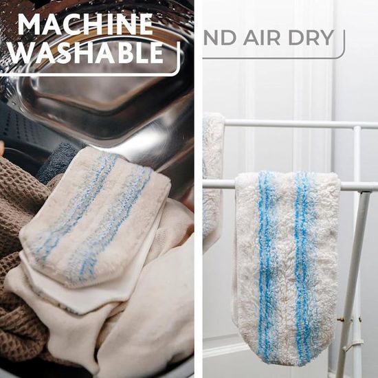 Lot De 4 Recharges Microfibre Pour Serpillère Vileda/O-Cedar H2Pro - Lavables En Machine - 6